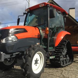 新型34馬力クボタパワクロトラクターKL34R純正ロータリーRL190Rです