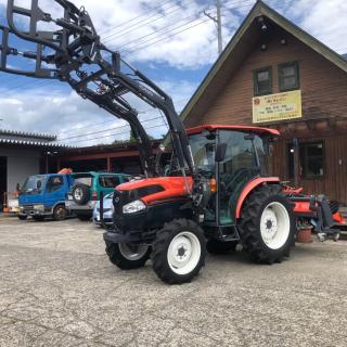 47馬力クボタトラクターKL4750Hフロントローダーロールグラブ付き