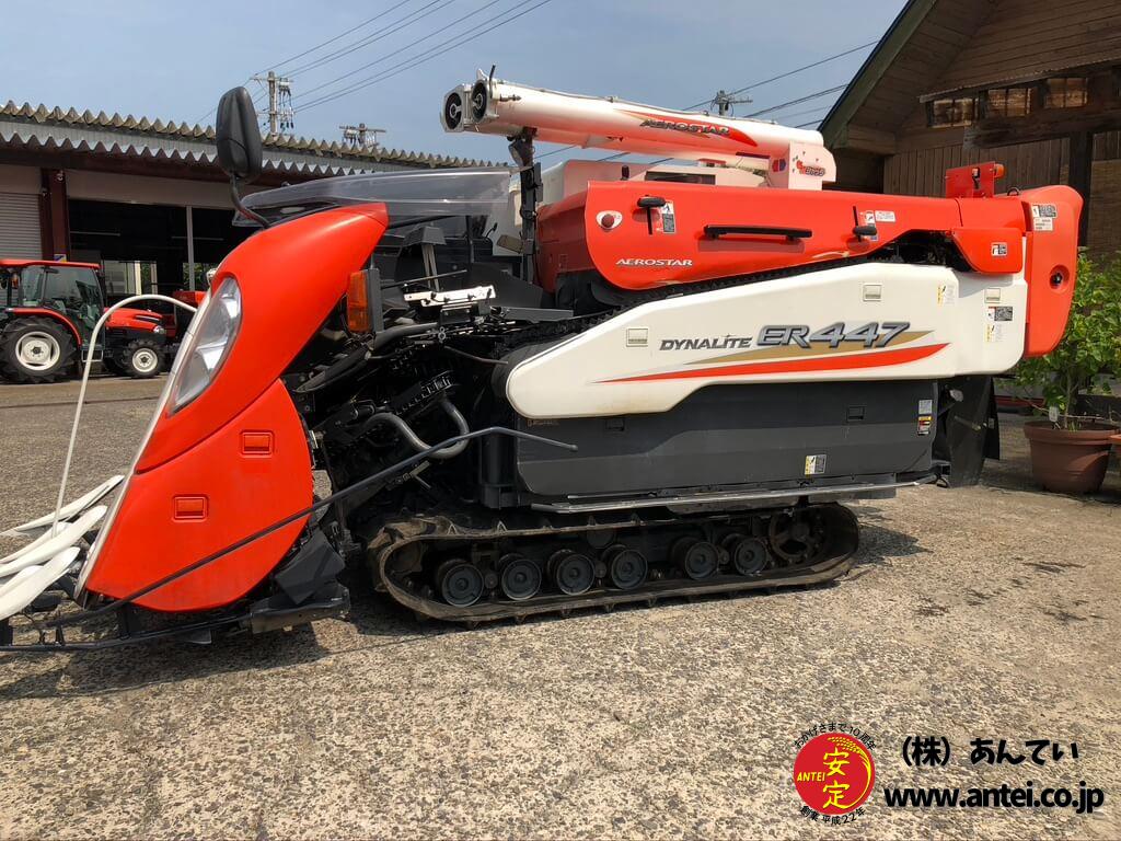 4条刈47馬力クボタコンバインER447モンロー4PC付き。 ⚙ 中古 4条刈47馬力クボタコンバインER447モンロー4PC付き。 ⚙ 中古