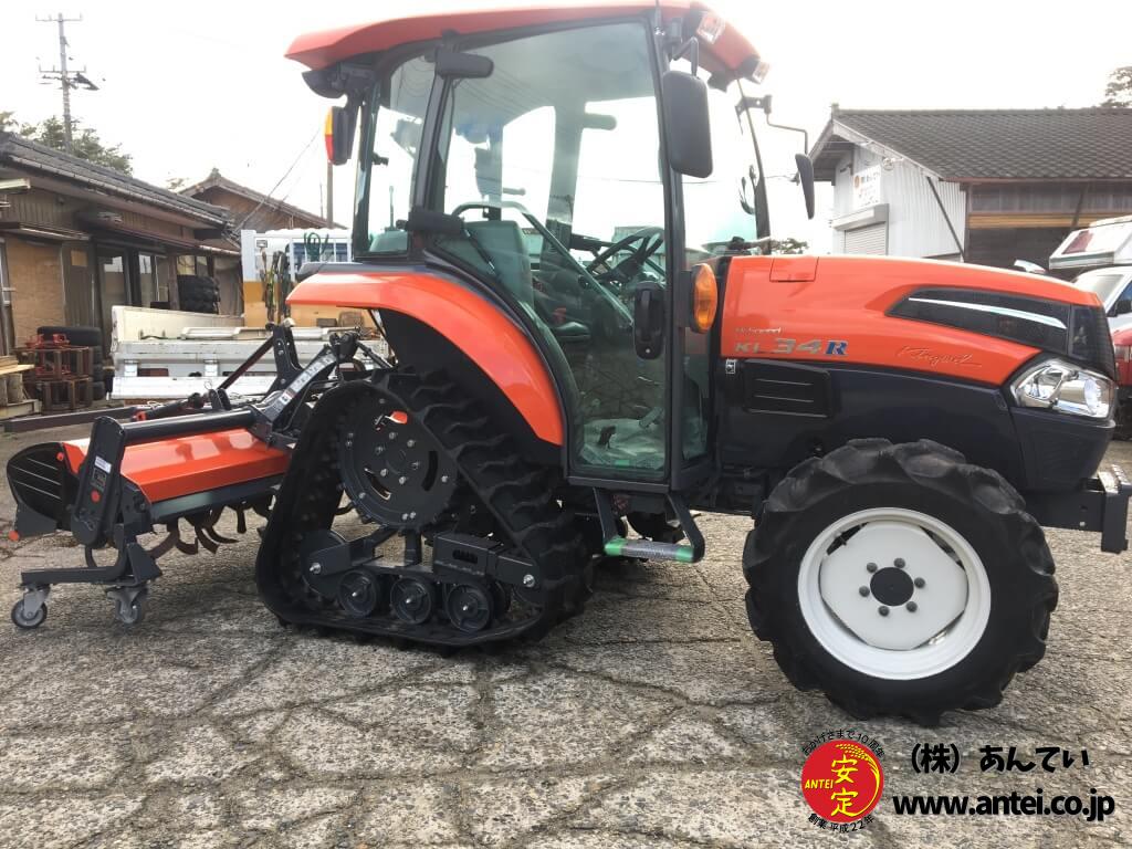 新型34馬力クボタパワクロトラクターKL34R純正ロータリーRL190R