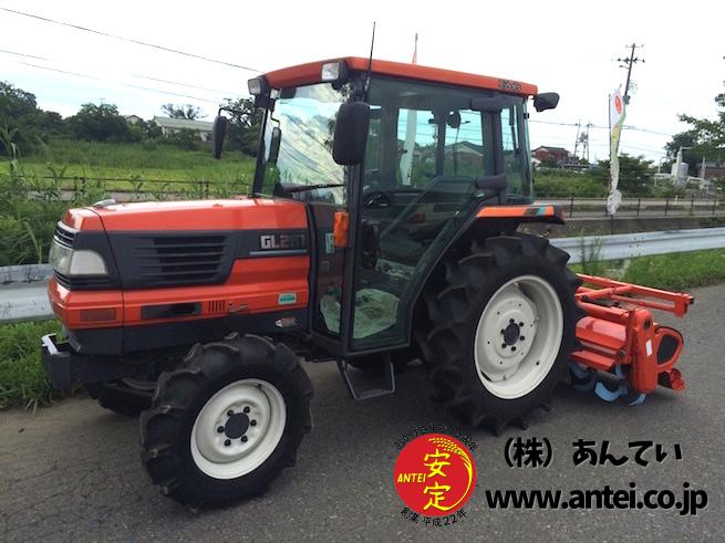 中古クボタトラクターGL281Q3BSMAPロータリーRL6G。 ⚙ 中古