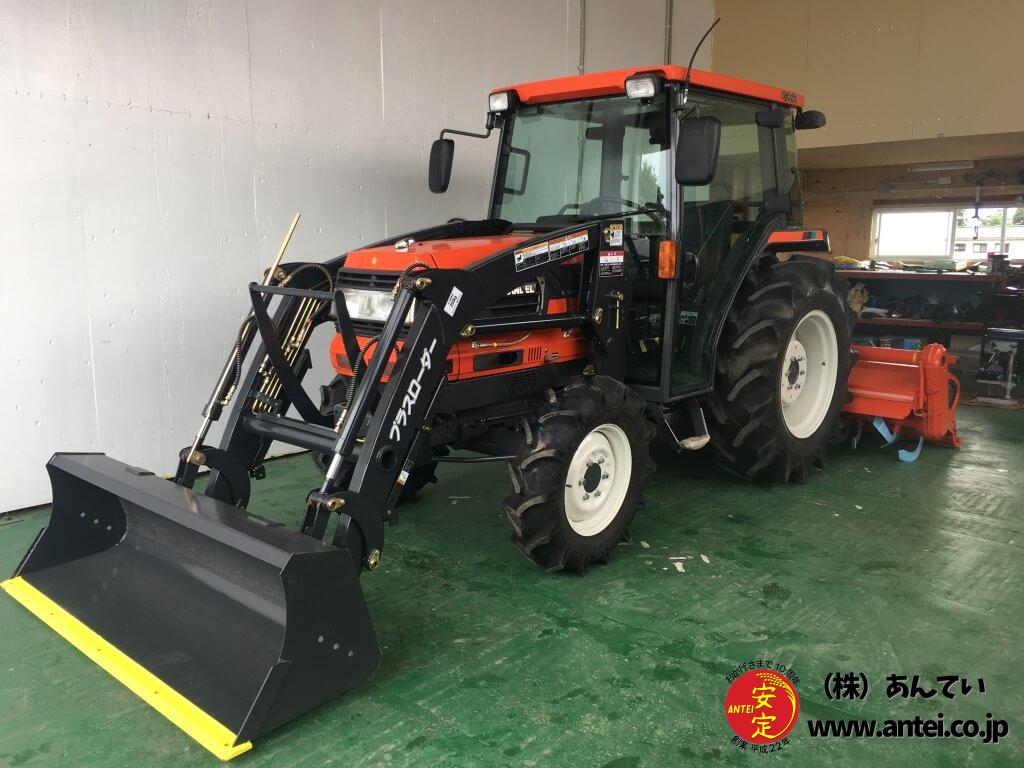 中古クボタトラクターGL321プラスローダー付き626時間整備済み