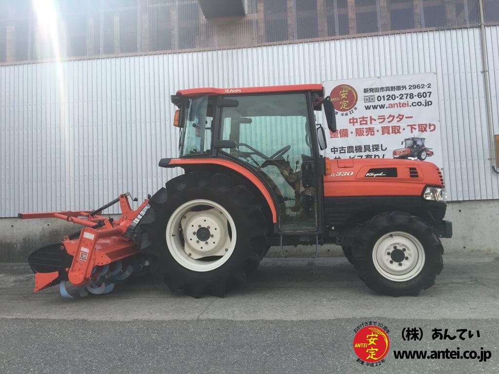 クボタトラクター KL330＊784h＊33馬力＊エアコンキャビン＊ロータリー付