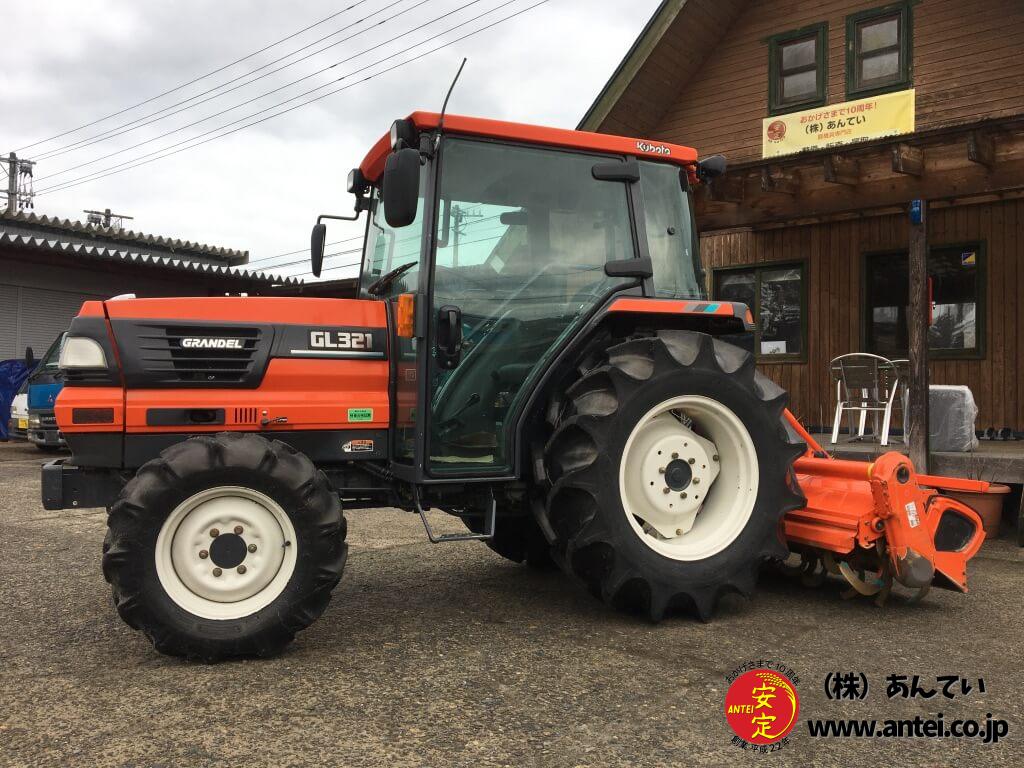 33馬力クボタトラクターGL321Q純正ロータリーRL170Gです。 ⚙ 中古