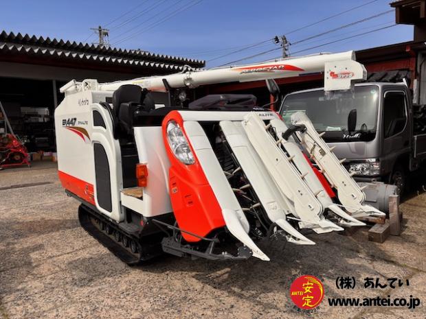 整備済み４条刈クボタコンバインER447モンロー4M付き