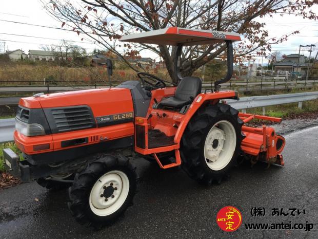 中古クボタトラクターGL260 ロターリー付き現状渡しです。