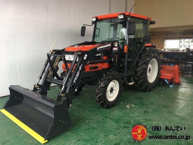 中古クボタトラクターGL321プラスローダー付き626時間整備済み。