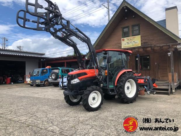 47馬力クボタトラクターKL4750Hフロントローダーロールグラブ付き