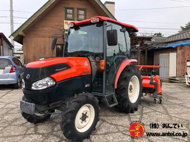 34馬力クボタトラクターKL345Hハイスピード、純正ロータリーRL185K